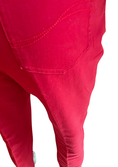 🔴 Pantalon rouge – Coupe droite – Taille 40