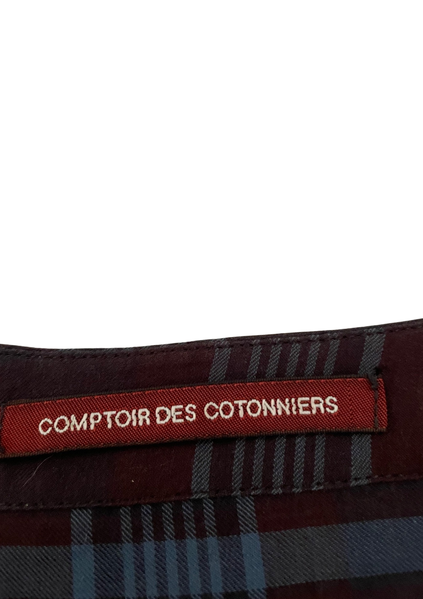 💜👗 Robe courte  à carreaux prune & bleu – Taille 38 🌟