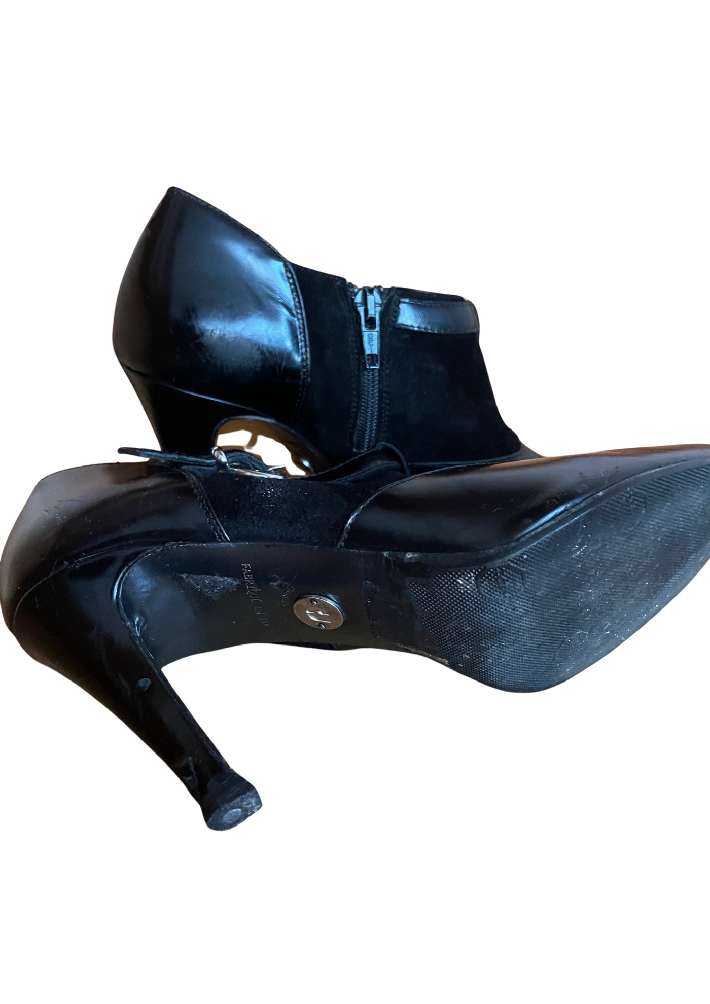 🖤 Low boots  – Cuir & daim noir Pointure 37 👢