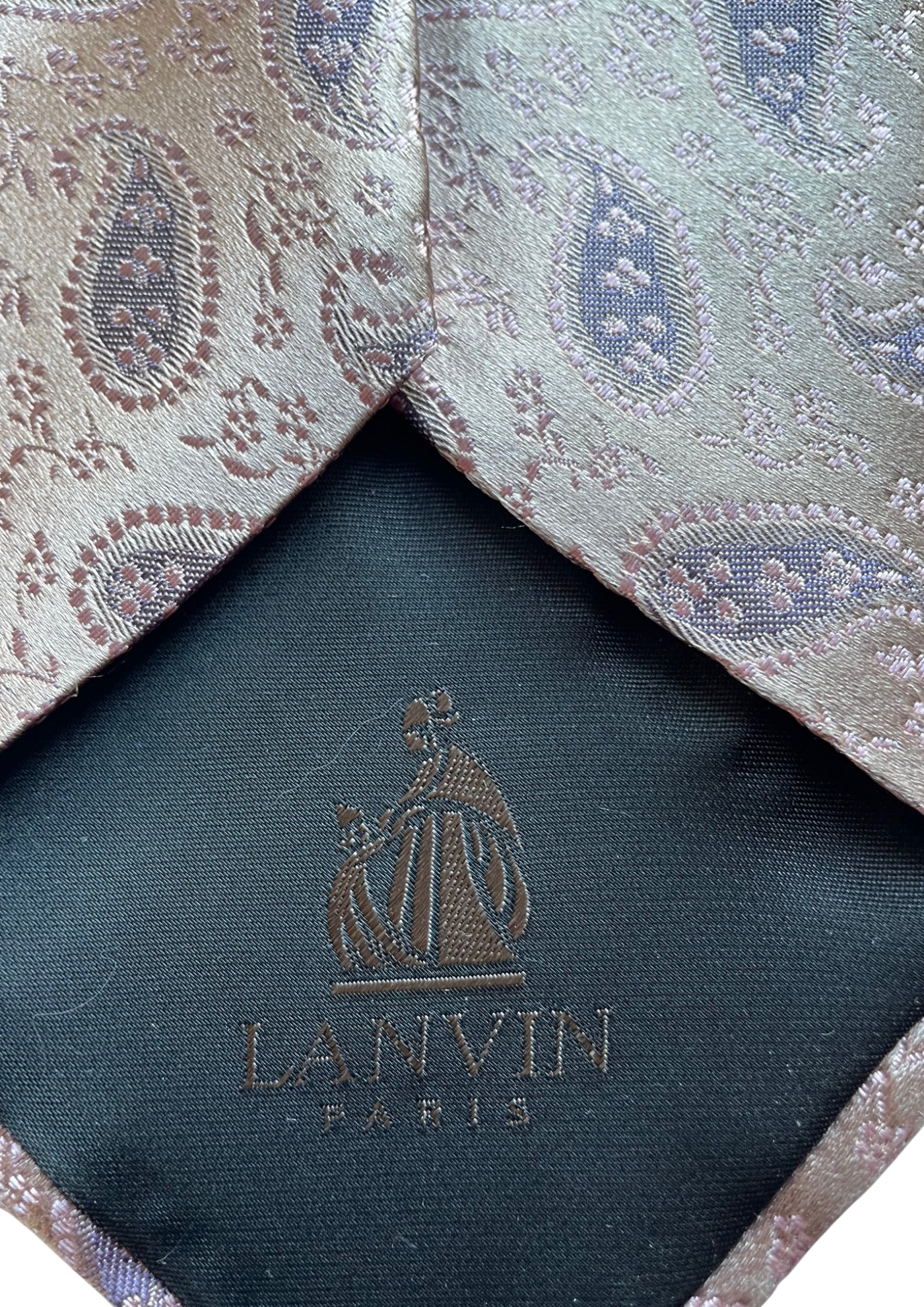 ⭐ Cravate en Soie Motif Paisley Rose & Mauve 💼