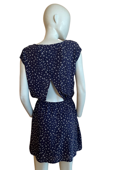 👗 Robe courte bleu marine à pois – Taille 36