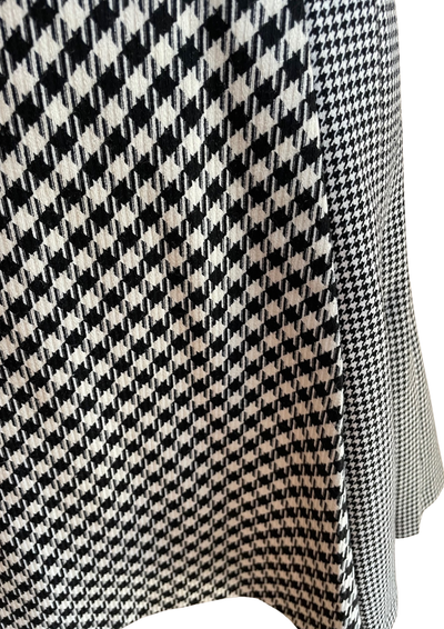 Jupe évasée pied-de-poule avec ceinture – Taille 36 ✨