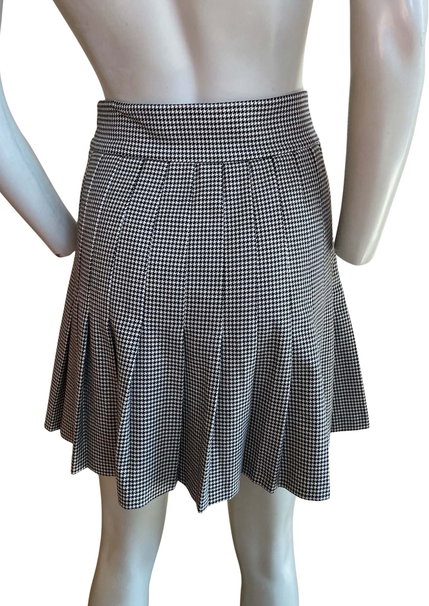 Jupe évasée pied-de-poule avec ceinture – Taille 36 ✨