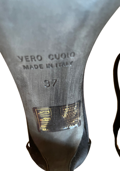 🖤 Sandales Noires à Talons – Élégance Italienne Pointure 37