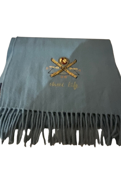 🧣✨ Écharpe 100% Laine Vierge – Bleue