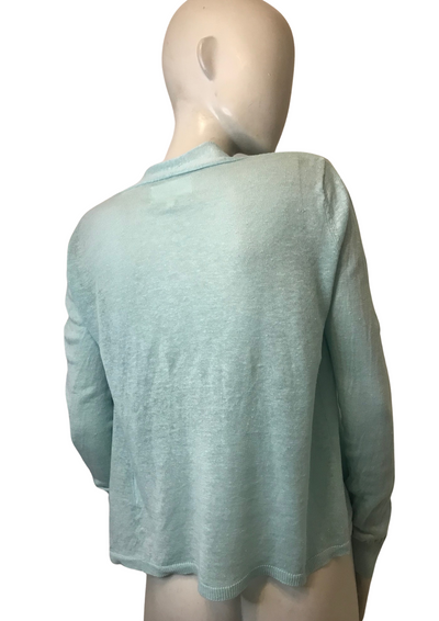 Gilet en lin bleu ciel Taille 36 💚