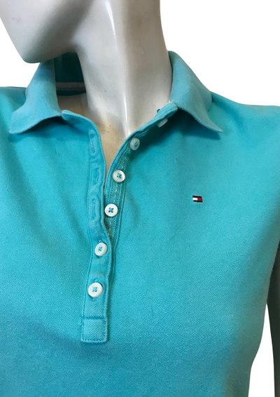 Polo Slim Fit turquoise – Taille 38 🌊
