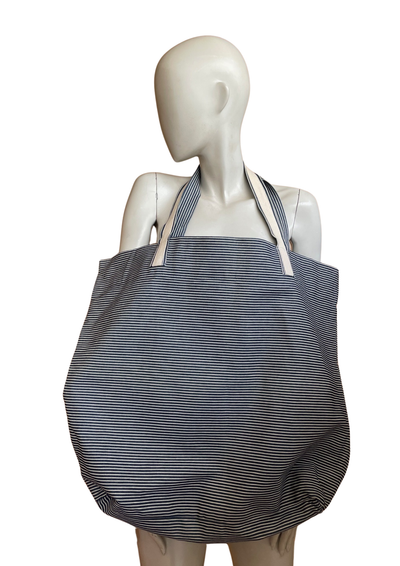 👜 Sac de plage à rayures bleu et blanc 👜