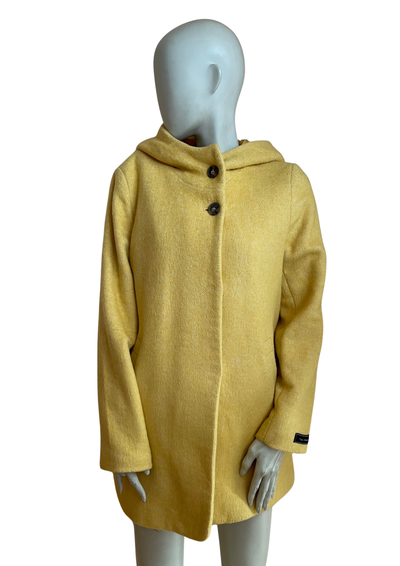 🧥✨ Manteau capuche jaune – Taille 42