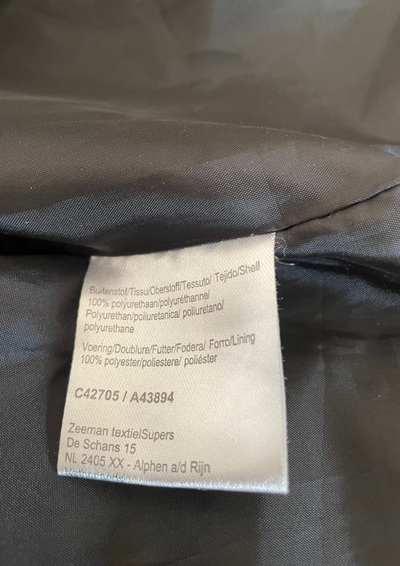 Veste biker vernie noire effet froissé – Taille 46 🖤