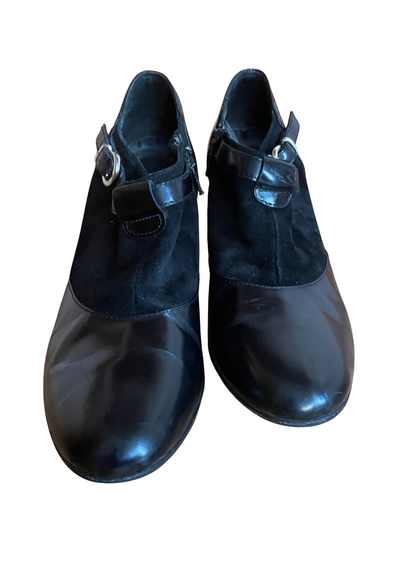 🖤 Low boots  – Cuir & daim noir Pointure 37 👢