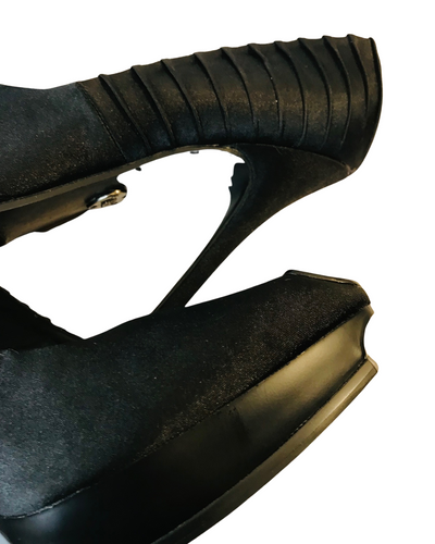 Escarpins Satin Noir Pointure 36 👠💎