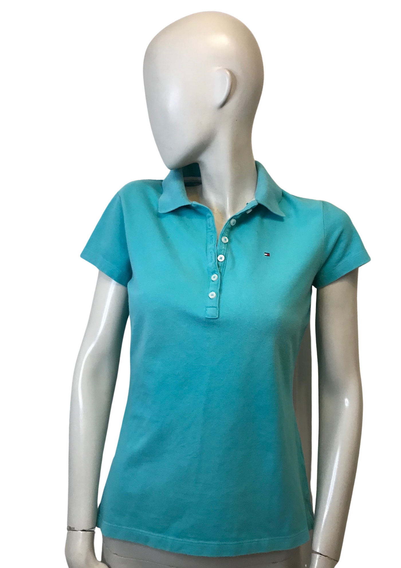 Polo Slim Fit turquoise – Taille 38 🌊