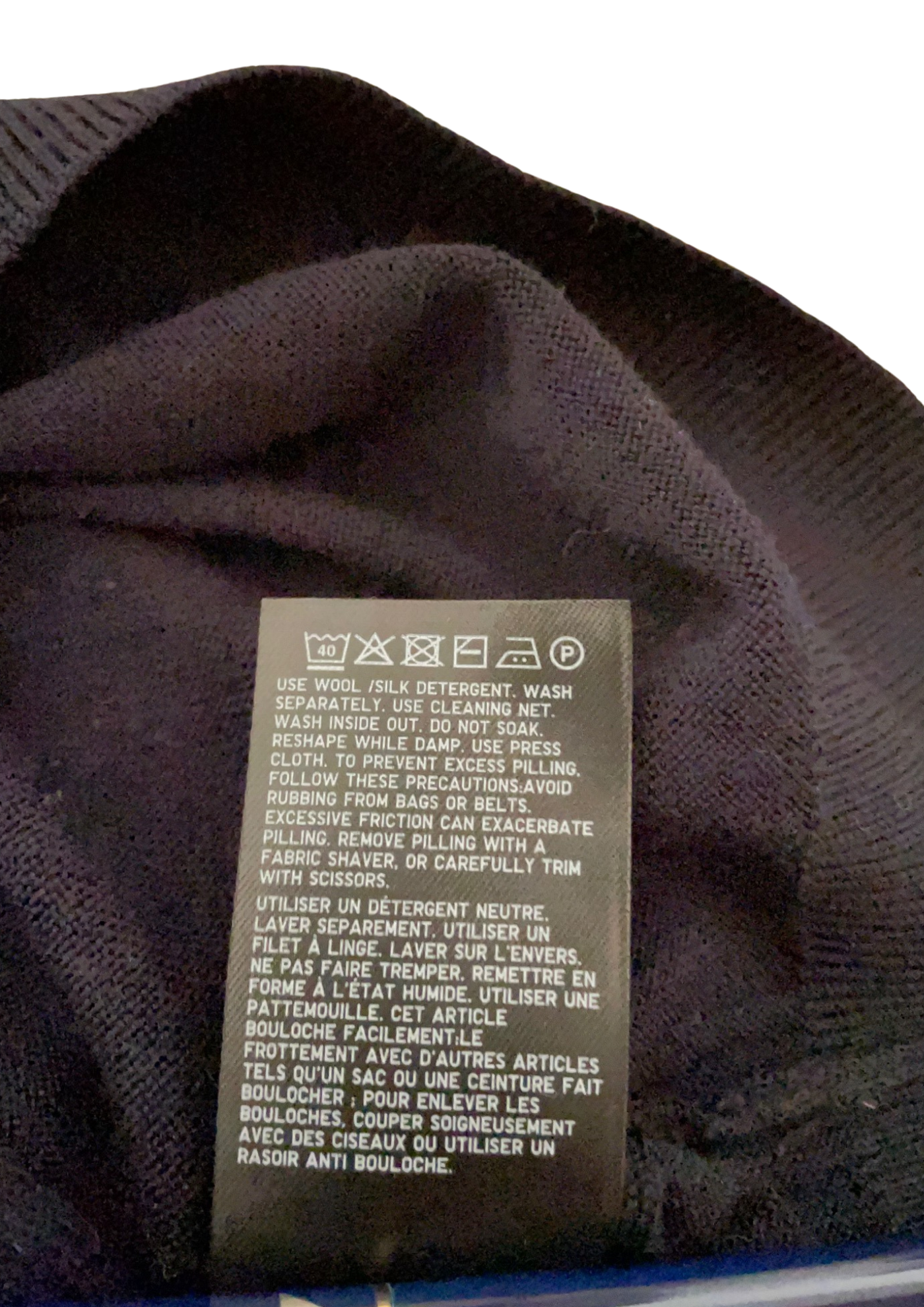 💙 Pull bleu marine en laine – Taille XL  🇯🇵✨