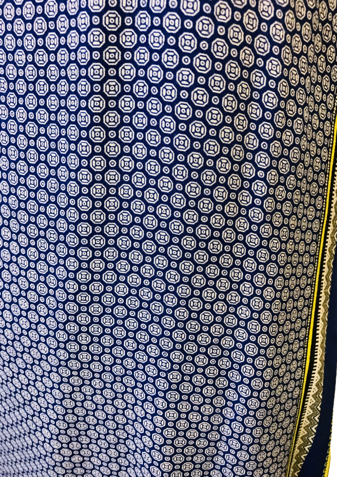Robe d’été bleu roi à motifs géométriques – Taille 36 🌟