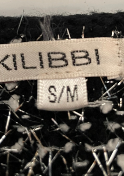 🖤 Pull noir & blanc avec fil métallisé Taille 38  ✨