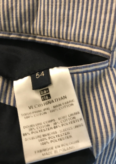 Blazer Rayé Bleu & Blanc Taille XL