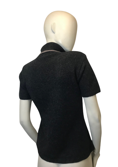 Pull manches courtes en laine d'agneau Taille 38
