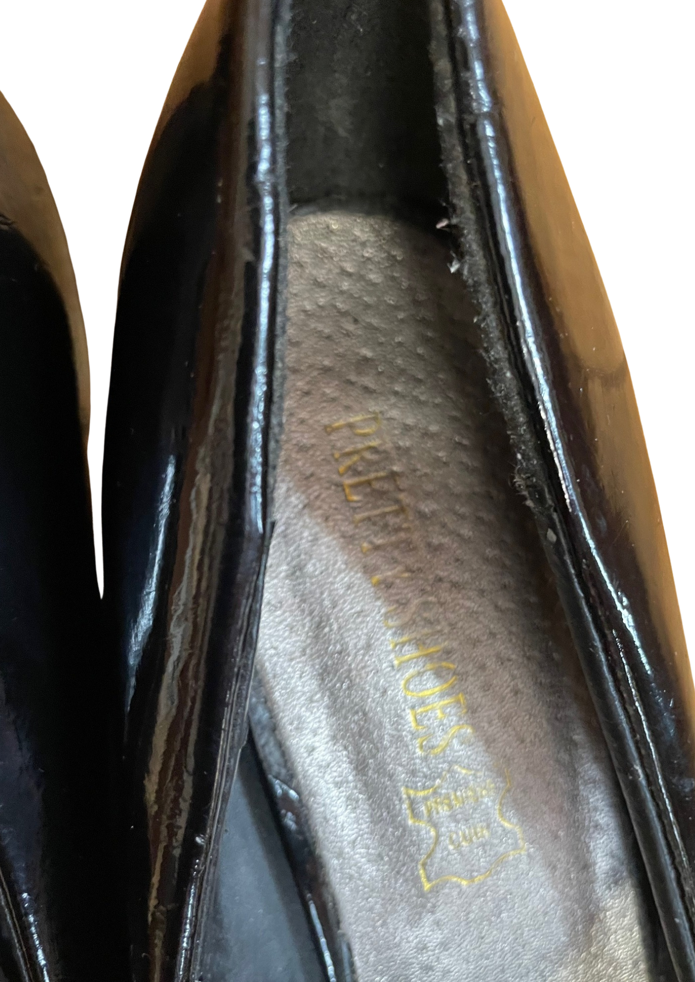 👠 Escarpins noirs vernis – Talons compensés – Pointure 40 👠
