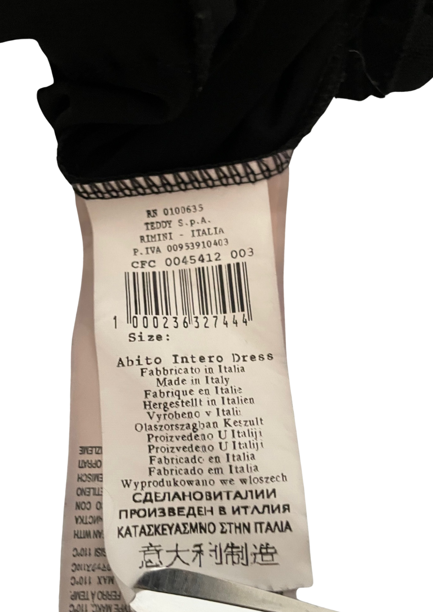 ✨ Robe noire à sequins & volants – Taille 38