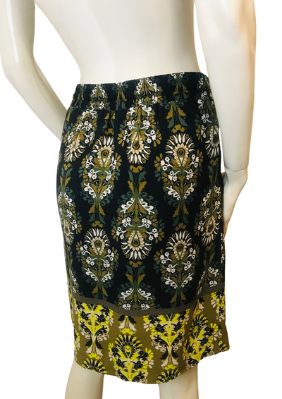 Jupe droite imprimé baroque – Taille 36 ✨