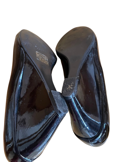 👠 Escarpins noirs vernis – Talons compensés – Pointure 40 👠