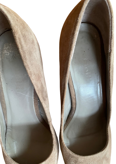 👠 Escarpins en daim taupe 💫 –  Pointure 36