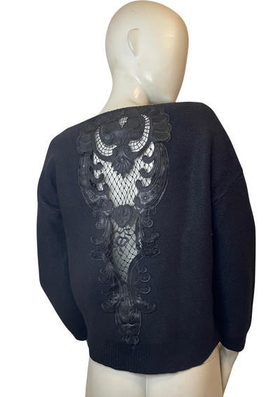 🖤 Pull noir dentelle Taille Unique 🖤