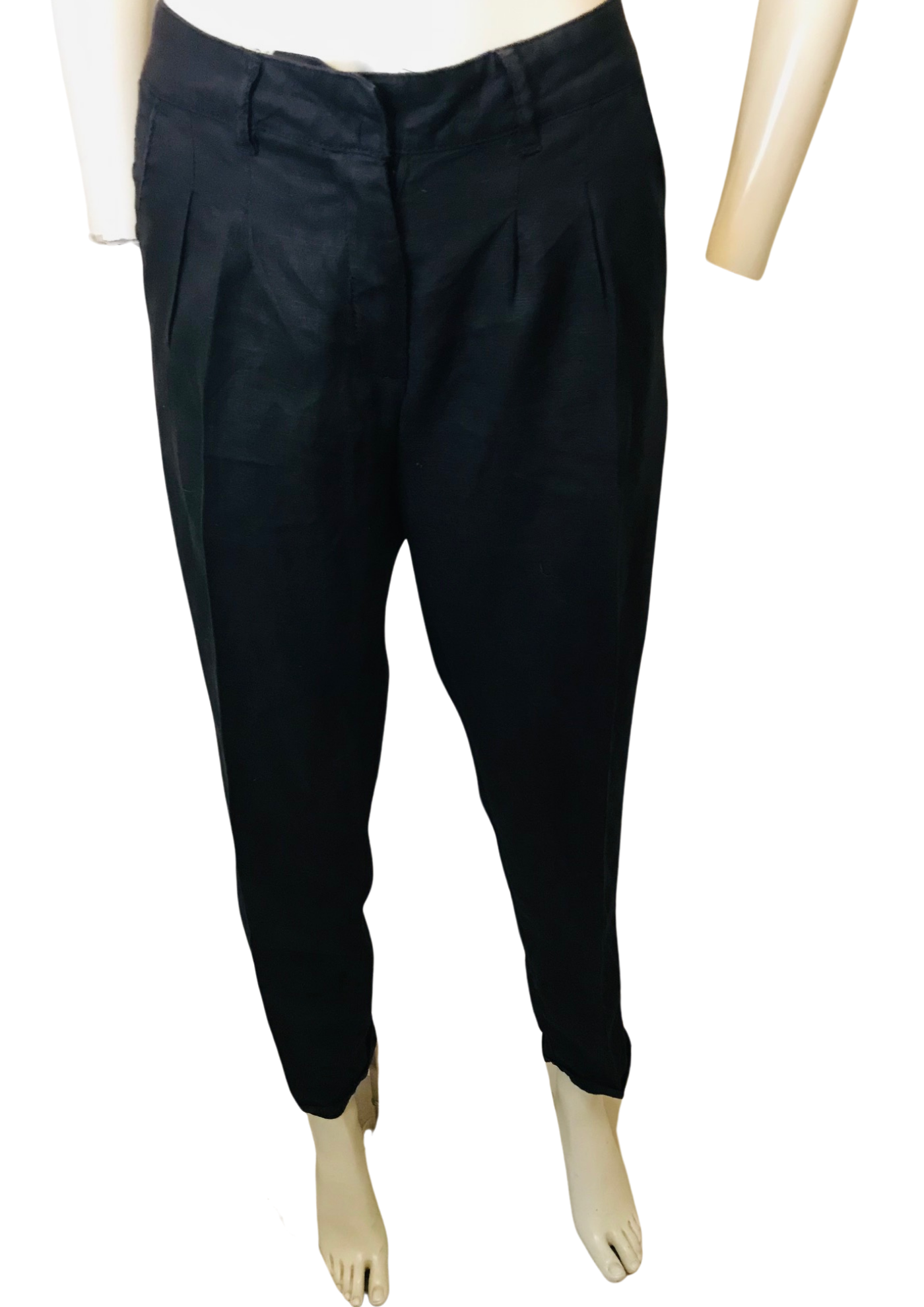 🖤✨ Pantalon Tailleur Noir en lin – Taille 36 🌟👖