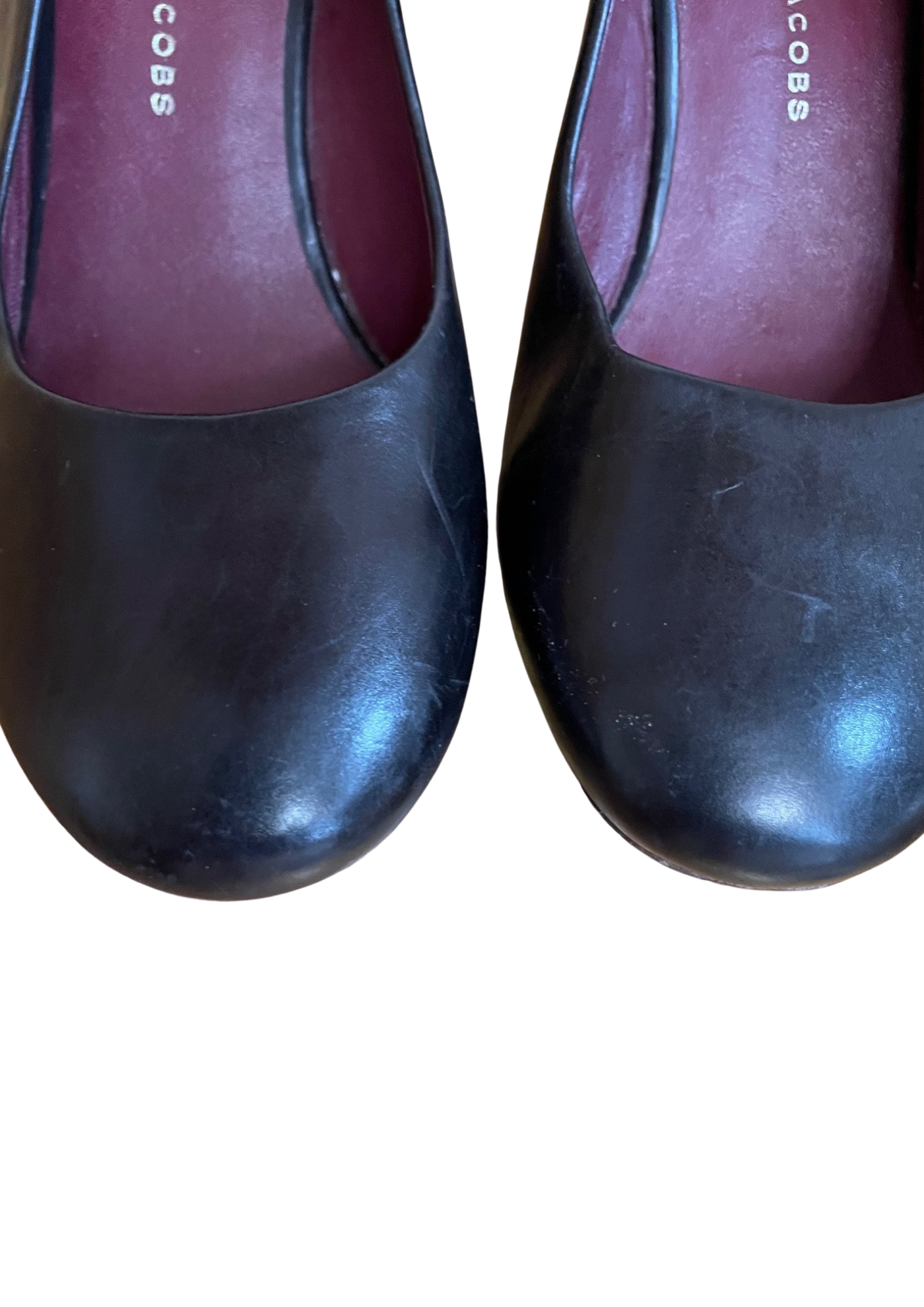 Escarpins cuir noir à talons effet python – Pointure 36 🐍
