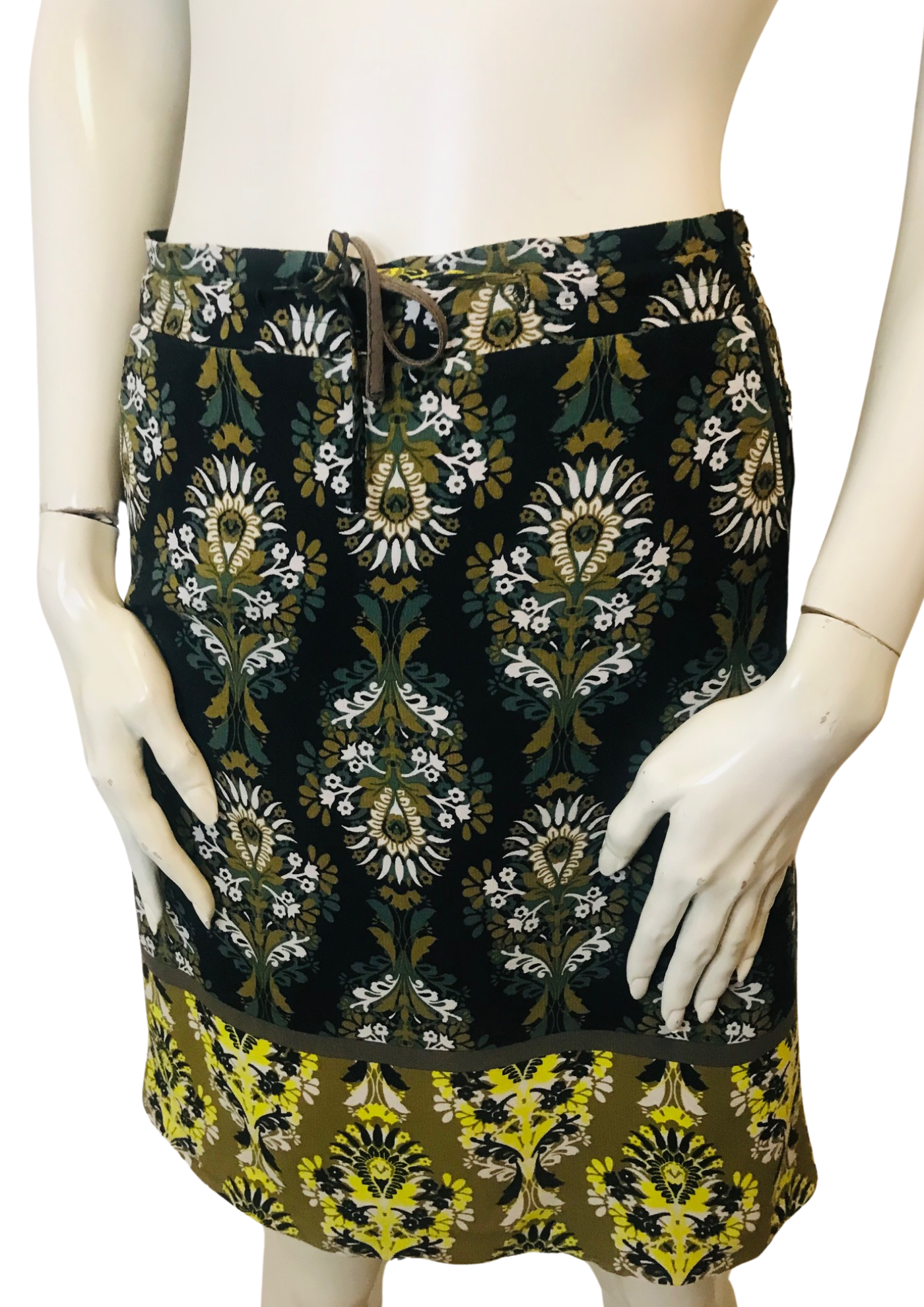 Jupe droite imprimé baroque – Taille 36 ✨