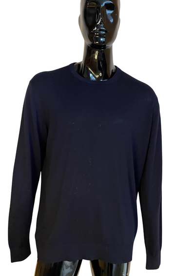 💙 Pull bleu marine en laine – Taille XL  🇯🇵✨
