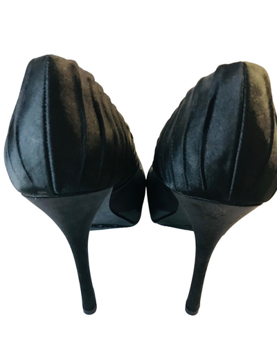 Escarpins Satin Noir Pointure 36 👠💎