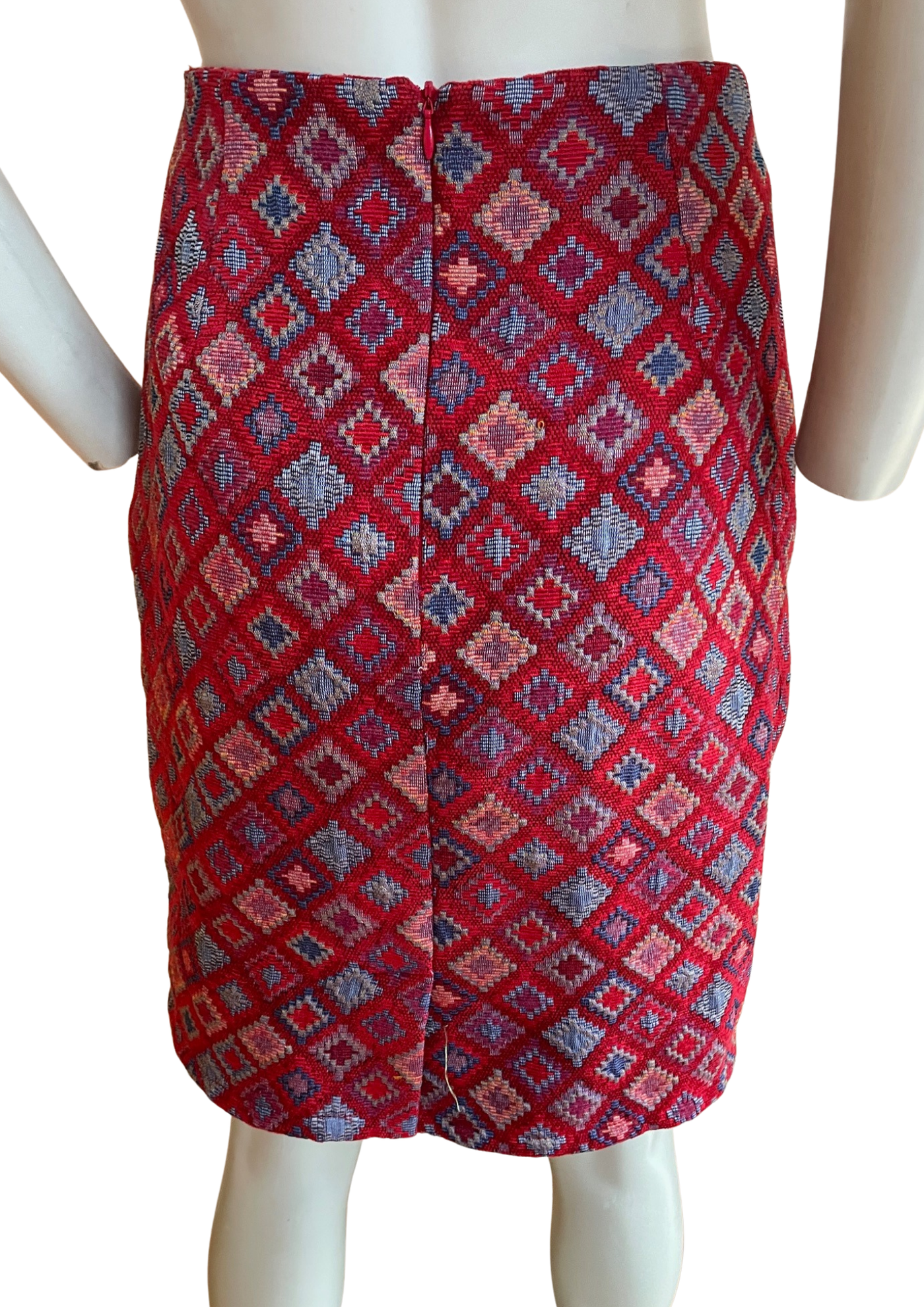 Magnifique jupe droite au tissage jacquard Taille 40 🎨.