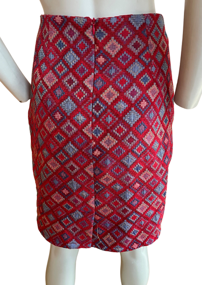 Magnifique jupe droite au tissage jacquard Taille 40 🎨.