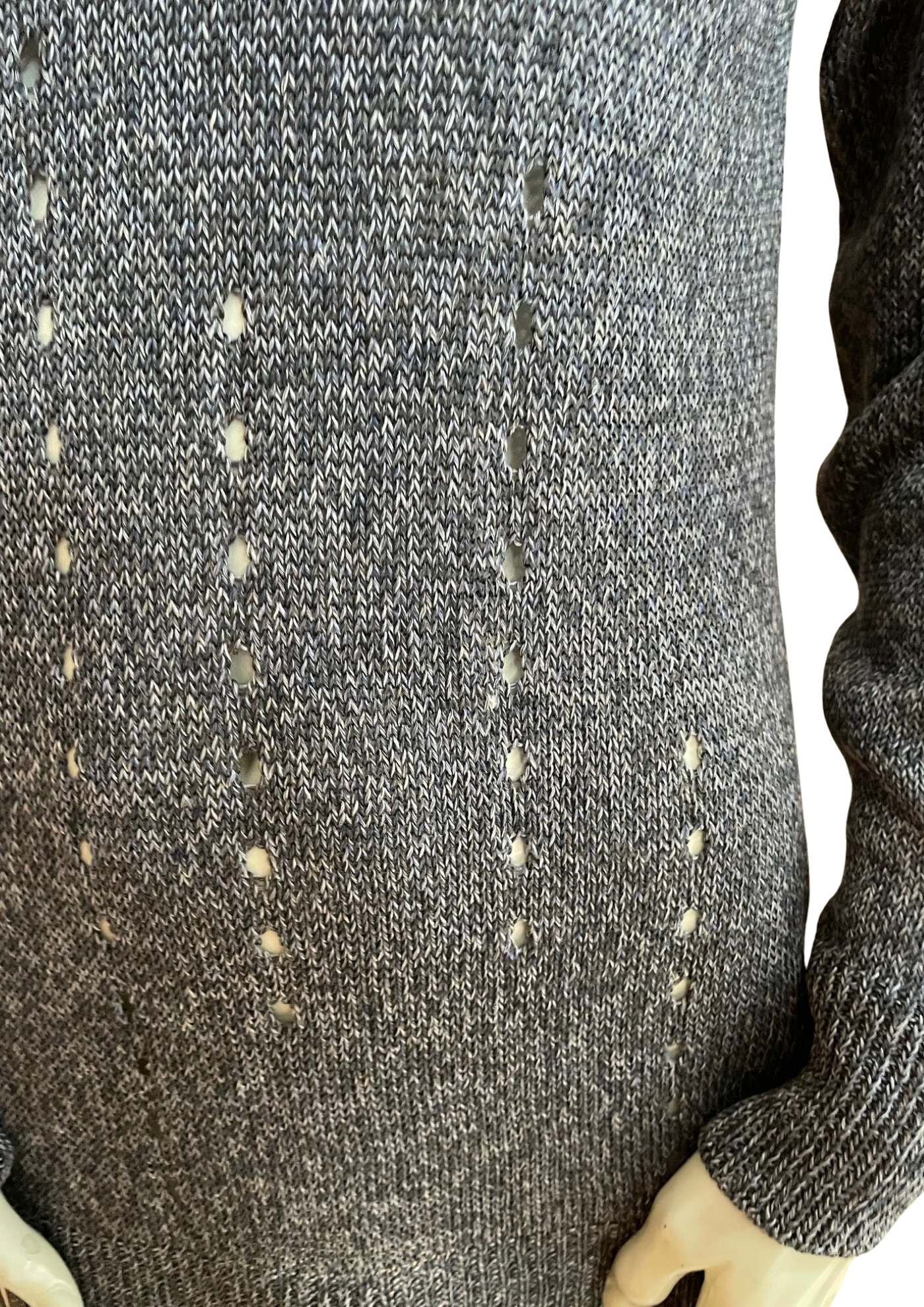 🌟 Pull en lin gris Taille 42 🌟