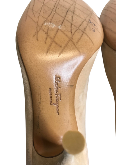 👠 Escarpins ouverts en daim beige Pointure 39 – Made in Italy 🇮🇹✨