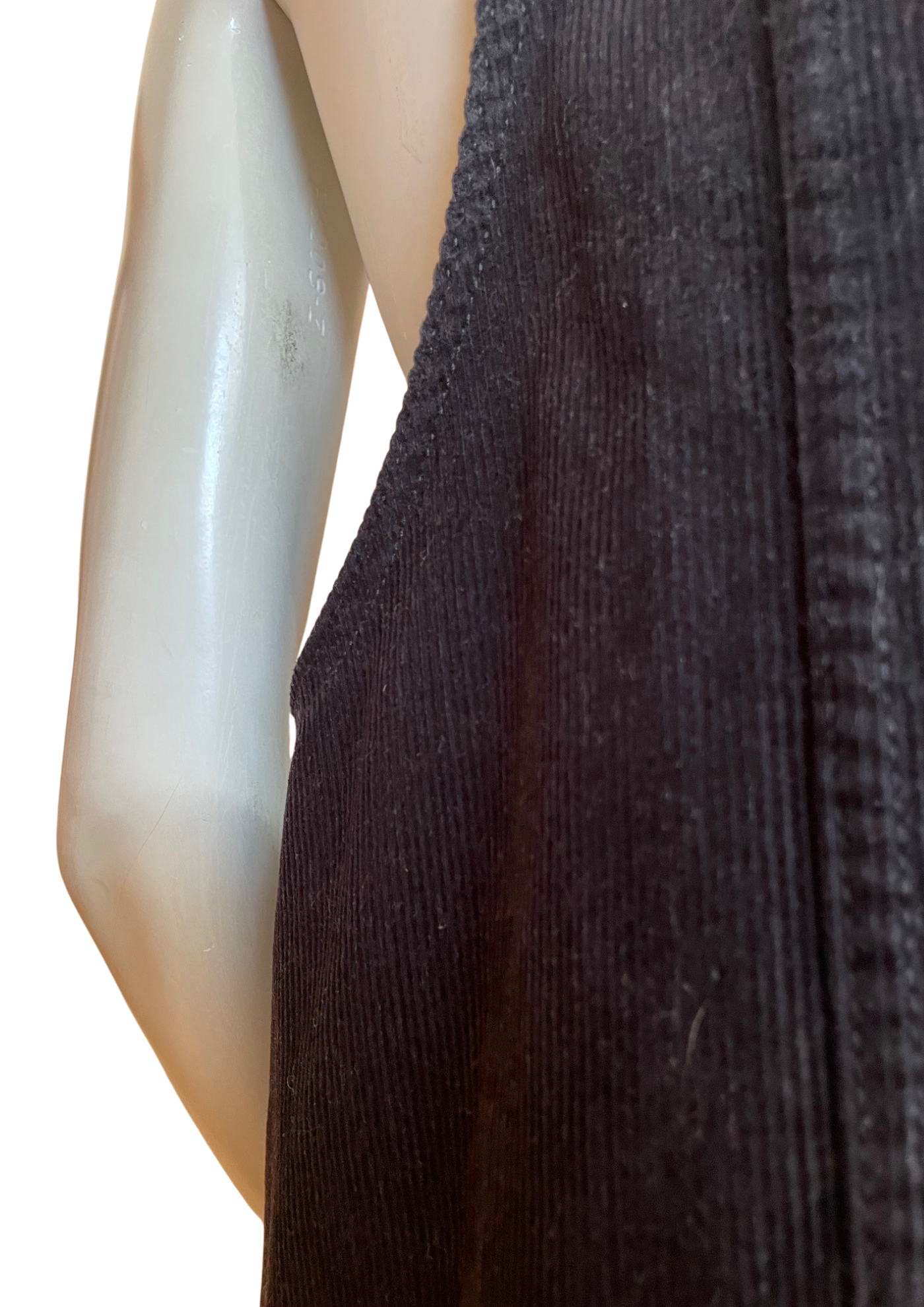 Robe Salopette Noire en Velours Côtelé  👗✨ Taille 40