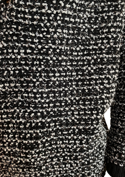 🖤 Pull noir & blanc avec fil métallisé Taille 38  ✨