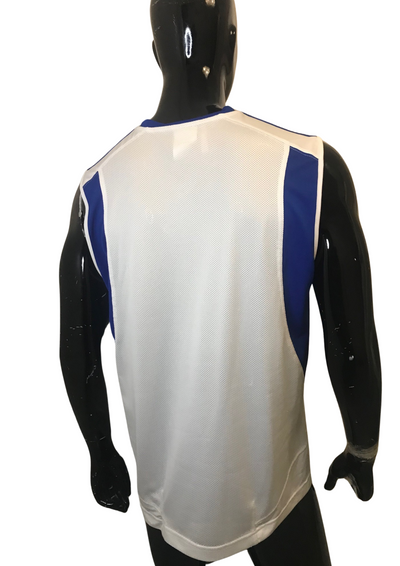🏀 Débardeur Blanc & Bleu 🔵⚪ – Taille M – Sport & Lifestyle 💪