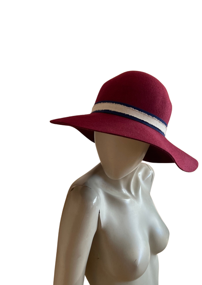 🎩 Chapeau bordeaux 🇫🇷 – Élégance made in France Taille 59