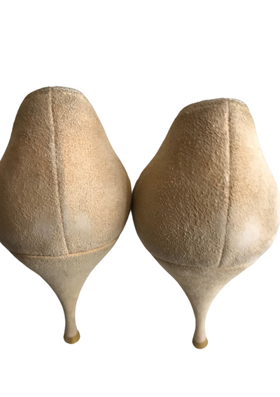 👠 Escarpins ouverts en daim beige Pointure 39 – Made in Italy 🇮🇹✨