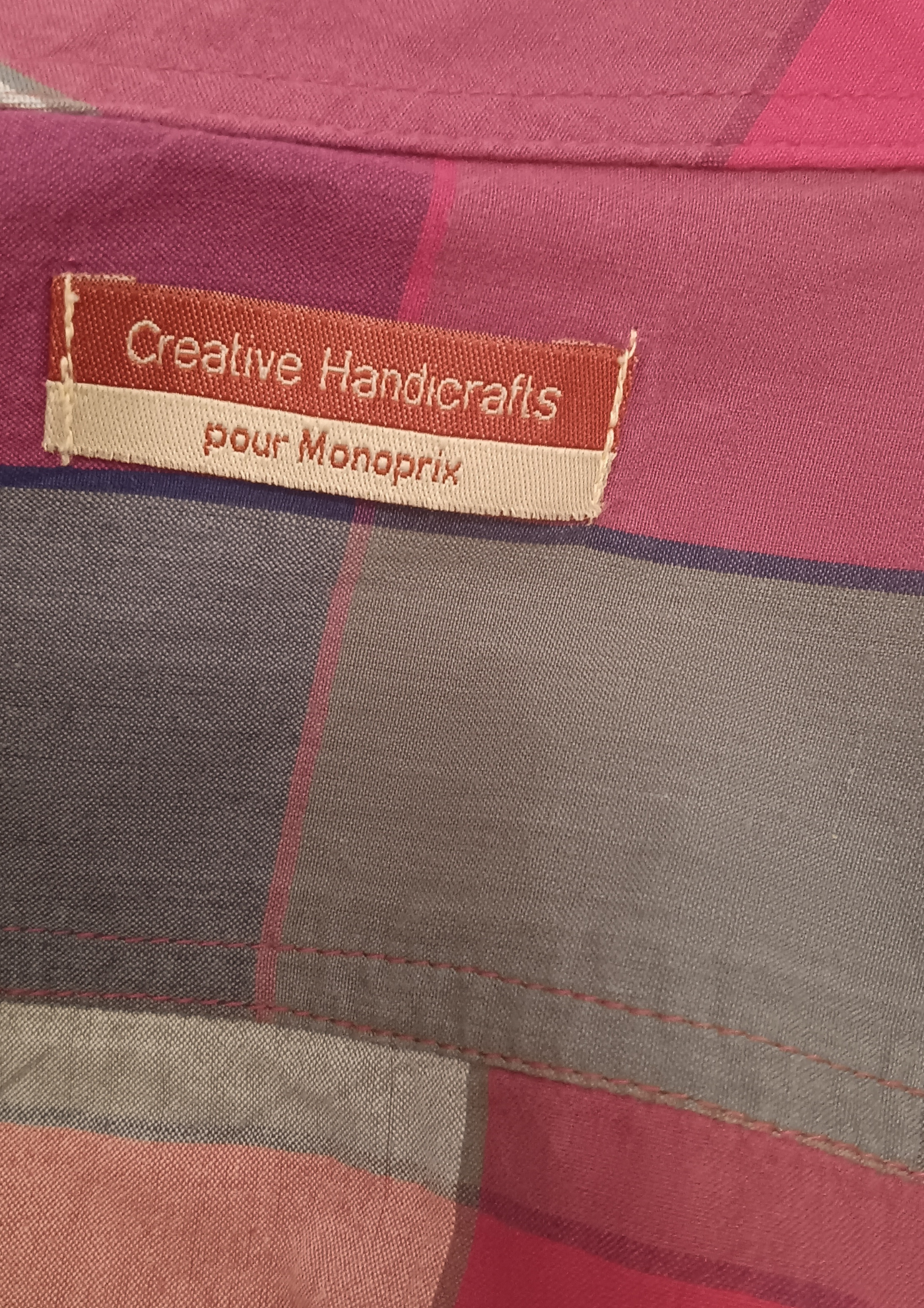 Chemisier à motifs madras Taille 36