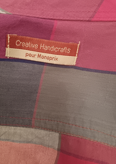 Chemisier à motifs madras Taille 36