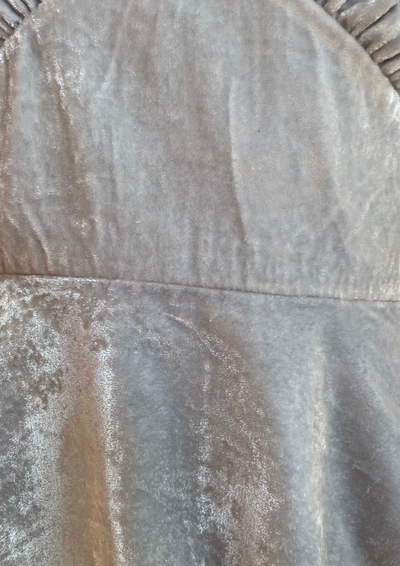 ✨ Top en velours gris argenté  – Style Peplum Taille 36 💎👗