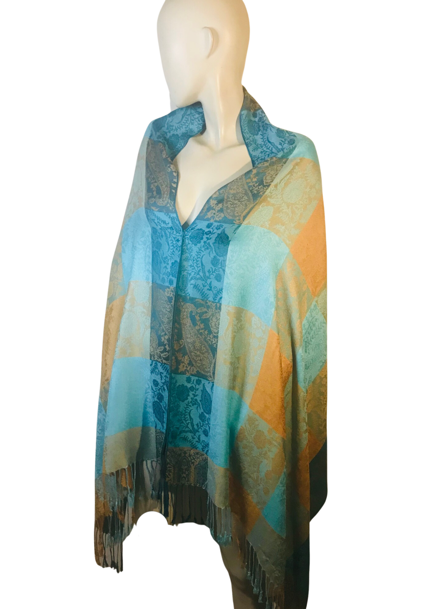 🌈 Écharpe Multicolore à Carreaux – Élégance Douce et Chaleureuse 🧣