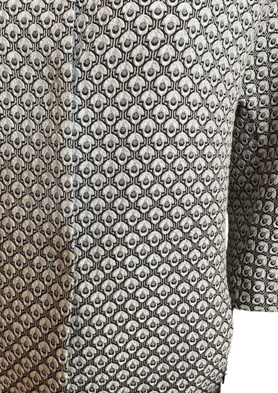 🖤🤍 Manteau court brocart graphique  – Chic & intemporel Taille 40
