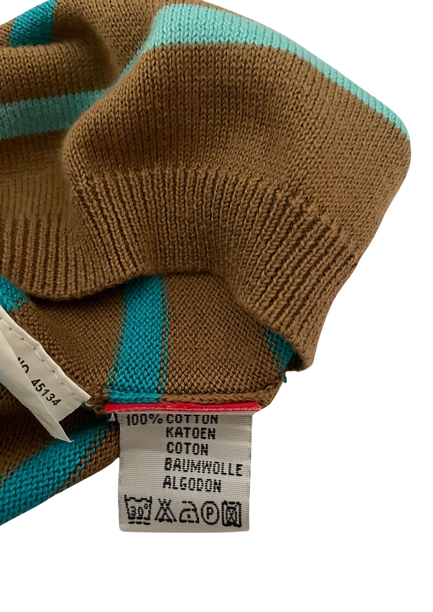 🧡 Pull rayé 100% coton, Taille 38 🩵