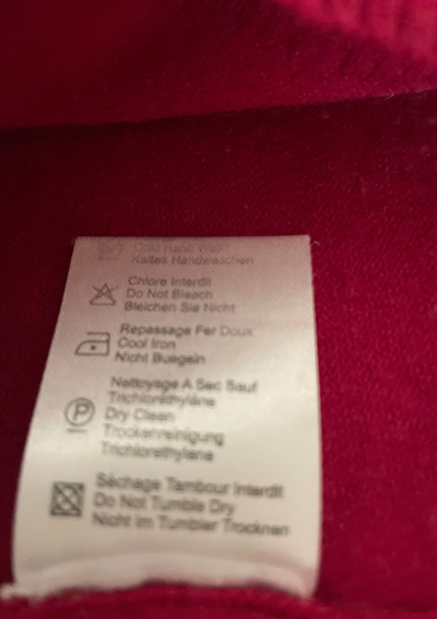 ✨ Pull col V fuchsia laine & cachemire Taille 38 ✨