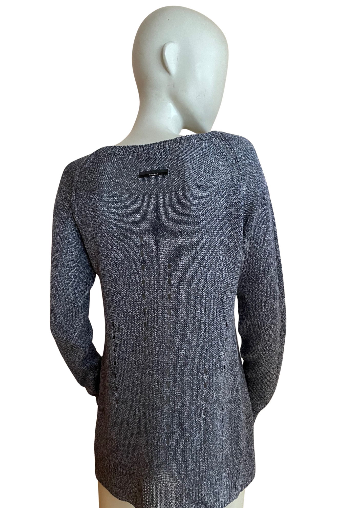 🌟 Pull en lin gris Taille 42 🌟
